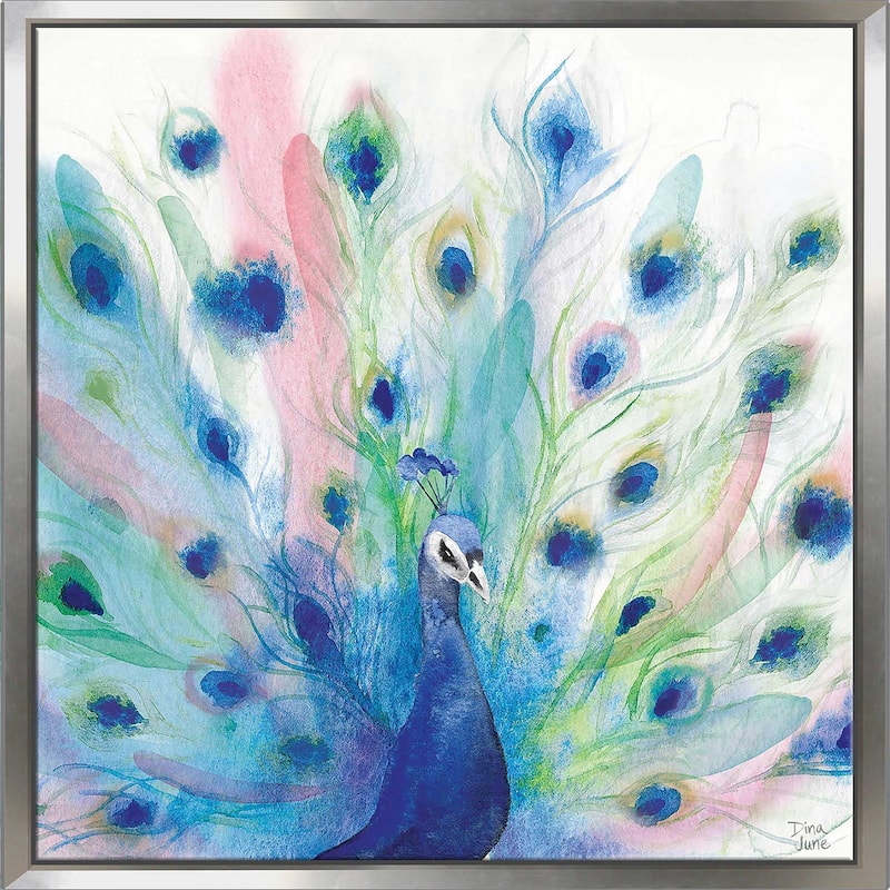 "Peacock Glory IV" Print on Floating Canvas