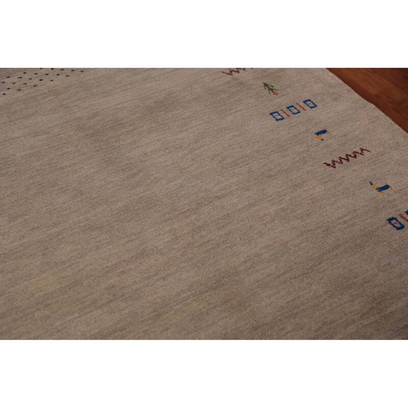 Gabbeh Oriental Area Rug Handmade Multi-Color Wool Carpet - 4'9" x 6'6"