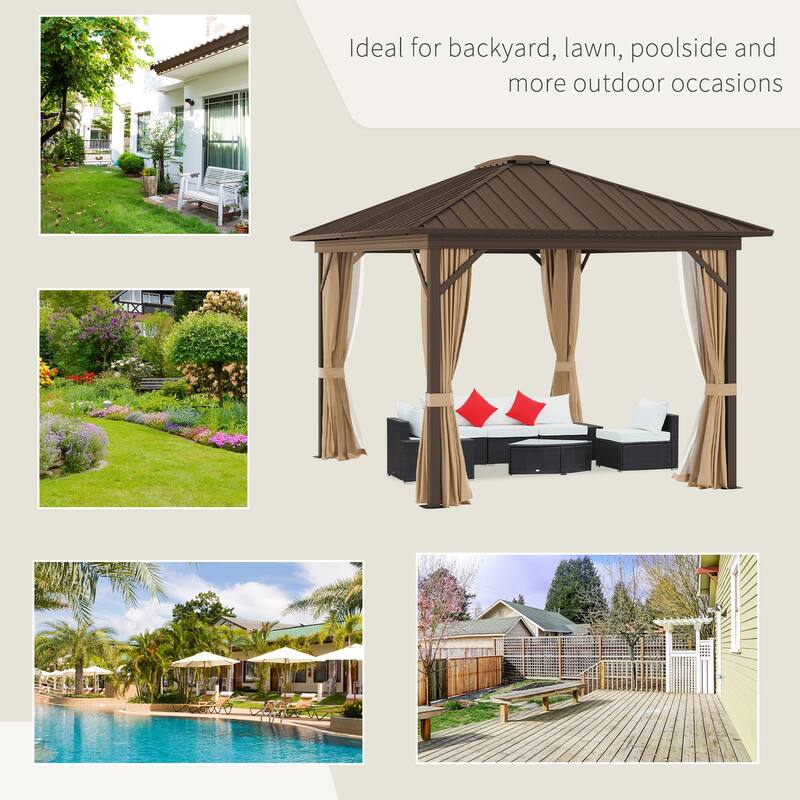 Outsunny Outdoor Hardtop Gazebo