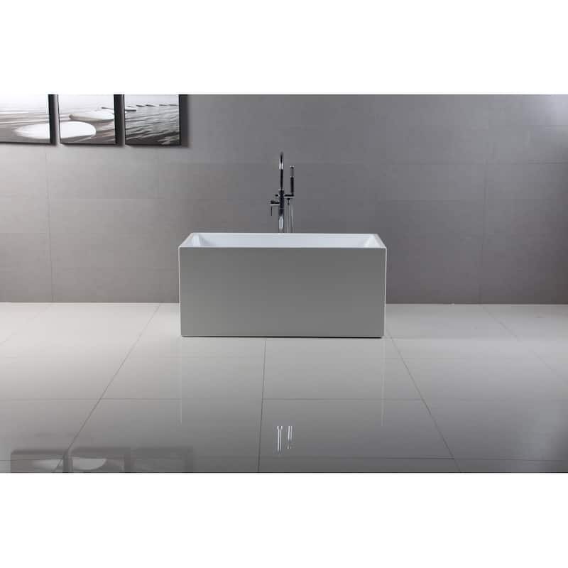 Kingston Brass Aqua Eden 52" Free Standing Acrylic Soaking Tub with