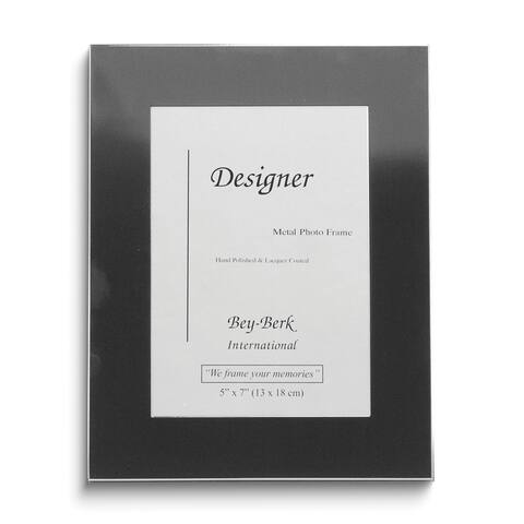 Curata Gunmetal-Plated Lacquer-Coated Metal 8x10 Photo Frame