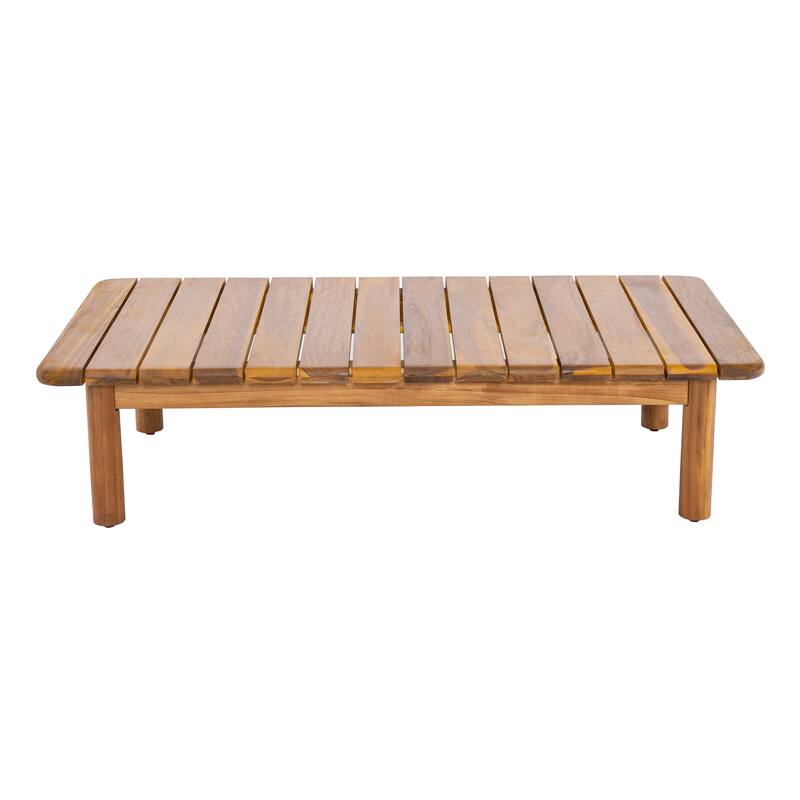 Christopher Knight Home - Canape Modern Outdoor Acacia Wood Coffee Table with Slatted Top - Teak