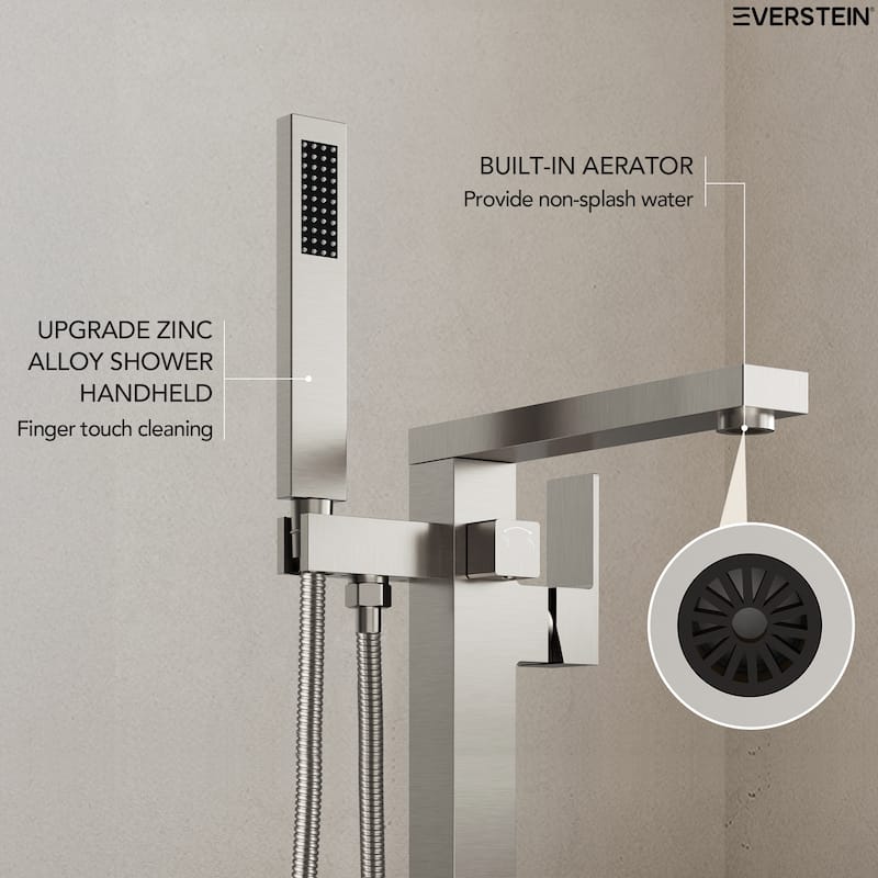 Single-Handle Claw Foot Freestanding Tub Faucet With Hand Shower