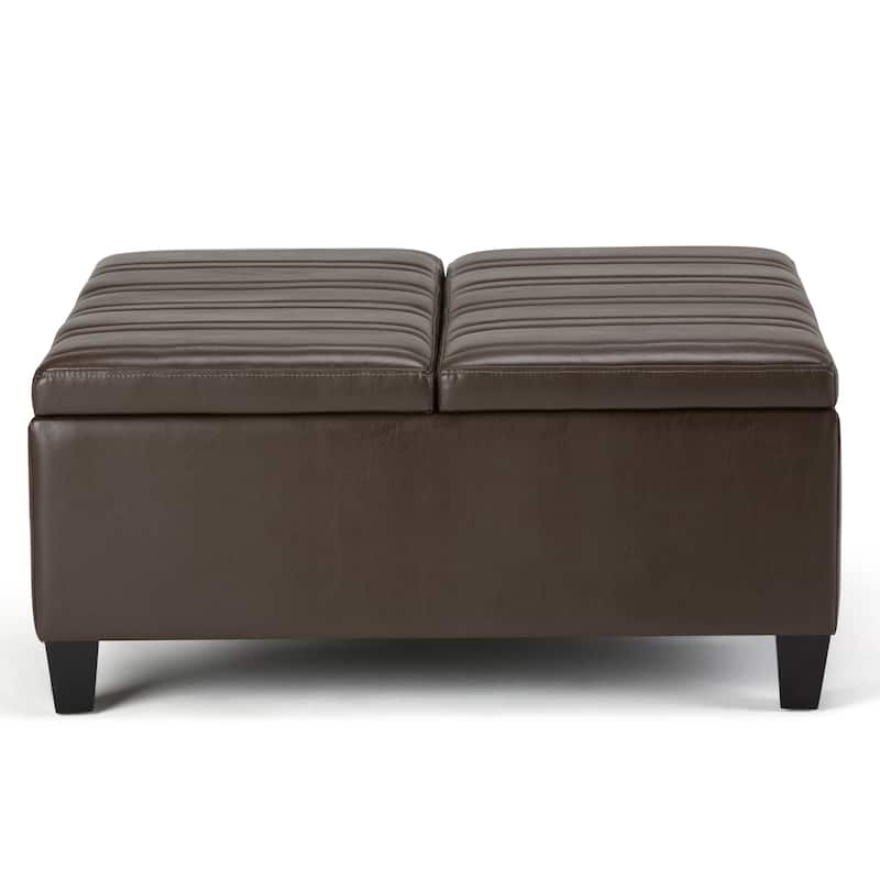 WYNDENHALL Tyler 36 inch Wide Contemporary Square Table Ottoman