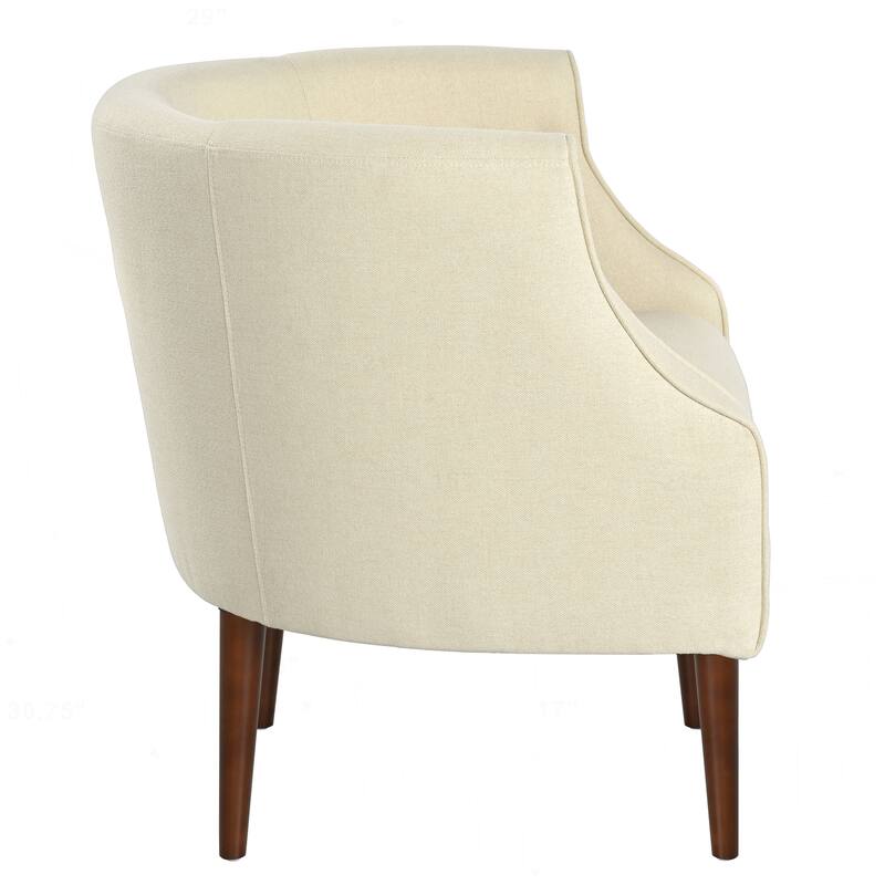 Sophisticated Mid-Century Tub Chair with Stylish Legs and Plush Upholstery