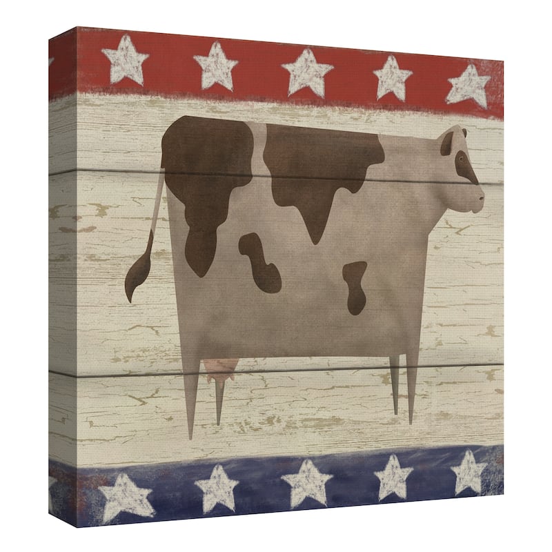 Americana Cow by Willowbrook Fine Art Canvas Art Print - Bed Bath ...