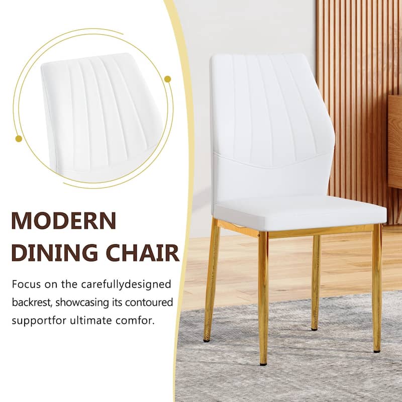 5 Piece Dining Table Set with 39 Inch Round Glass Top X Shaped Metal Base and 4 PU Chairs