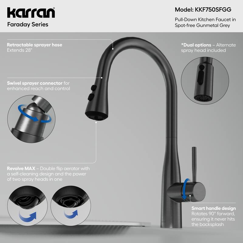 Karran Faraday Pull-Down Sprayer Kitchen Faucet