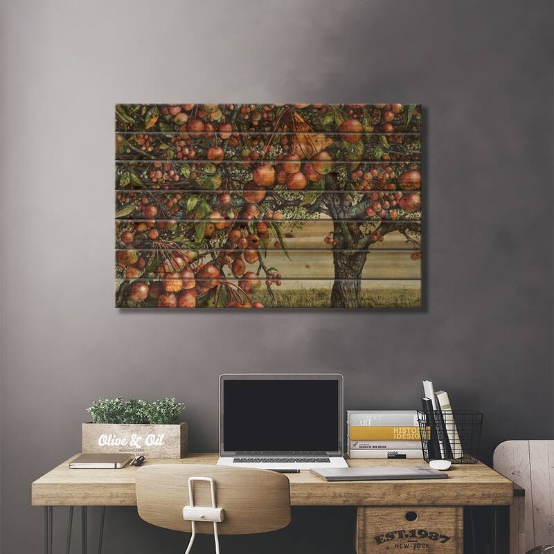 A Preponderance Of Pips Print On Wood by Maggie Vandewalle - Multi-Color