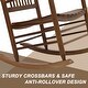 preview thumbnail 27 of 38, VEIKOUS Wood 3-piece Outdoor Rocking Chair and Folding Table Set