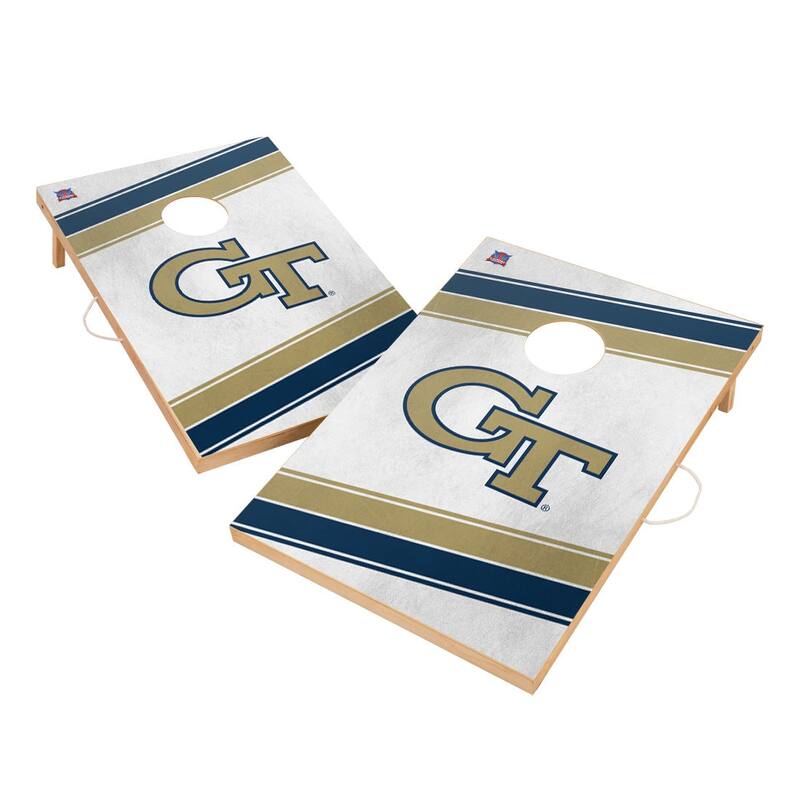 Georgia Tech Yellow Jackets 2x4 Tailgate Cornhole Boards - Include Team Bags + LED Lights