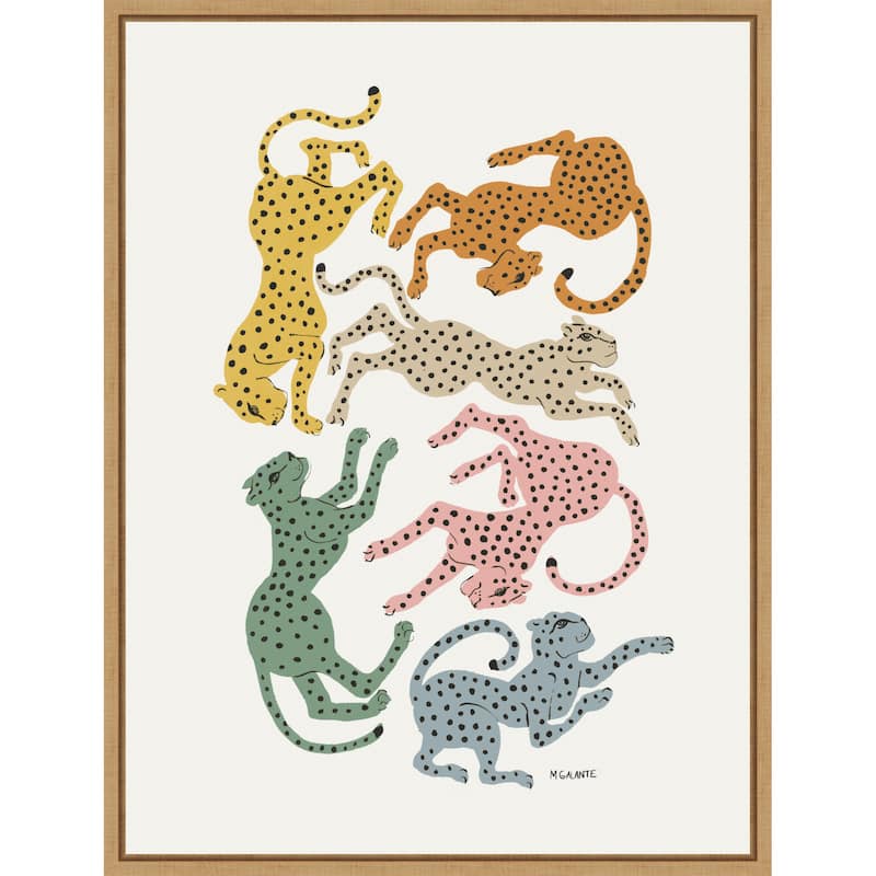 Colorful Cheetahs by Megan Galante Framed Canvas Wall Art