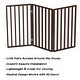 preview thumbnail 3 of 12, 3-Panel Tall Modern Indoor Foldable Dog Gate - 54x32-Inch Wood Freestanding Pet Fence
