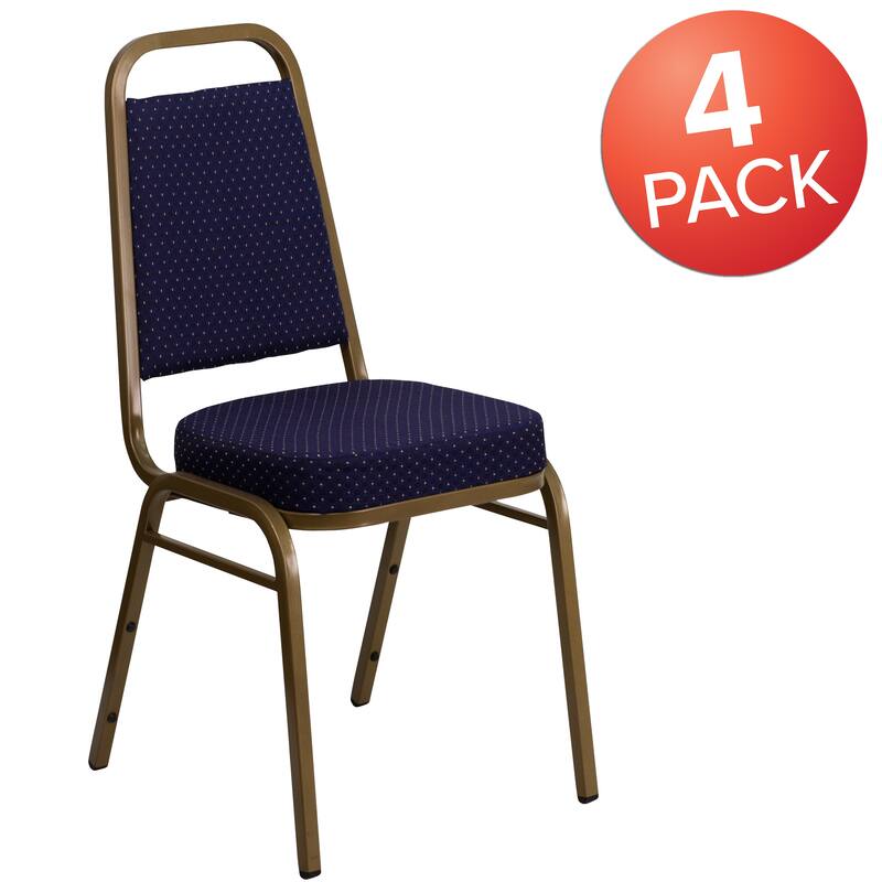 4 Pack Trapezoidal Back Stacking Banquet Chair - 20.25"D x 17.5"W x 36"H