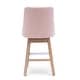 preview thumbnail 54 of 55, Boucle Polyester Upholstered Swivel Counter Stool - Foot Glides