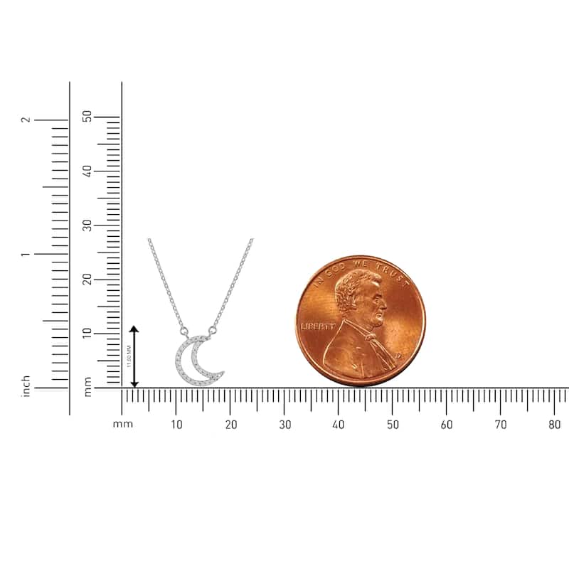 1/10ct Diamond Geometric Pendant Necklace in Silver for Women