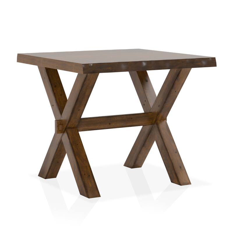 Mav Transitional Walnut 24-inch Solid Wood Side Table by Furniture of America
