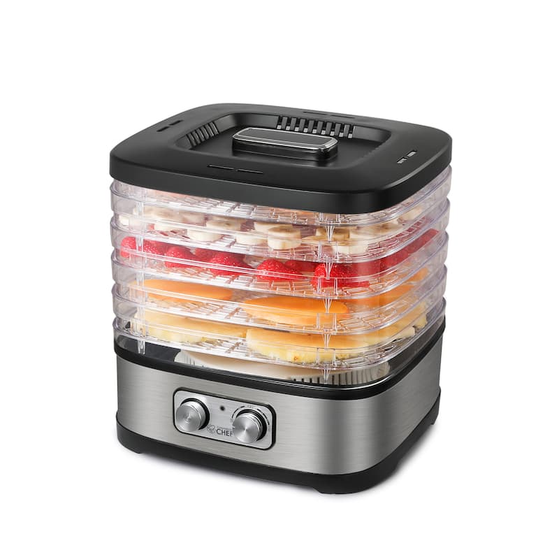 COMMERCIAL CHEF Food Dehydrator – Stainless / Black