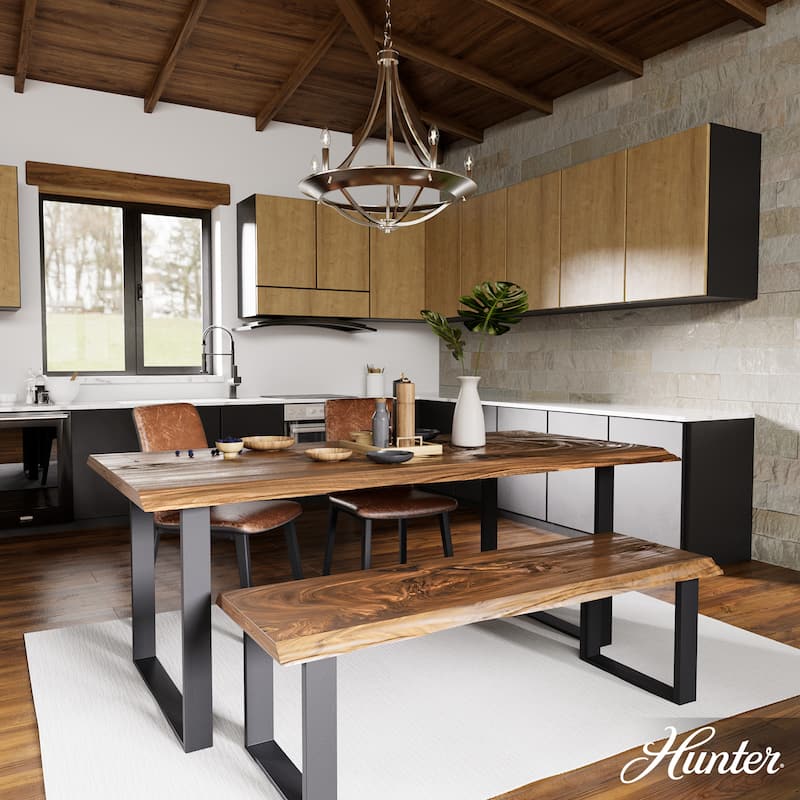 Hunter Perch Point Chandelier, Wheel, Candle, Dining Room, Entry, Modern Rustic, Industrial