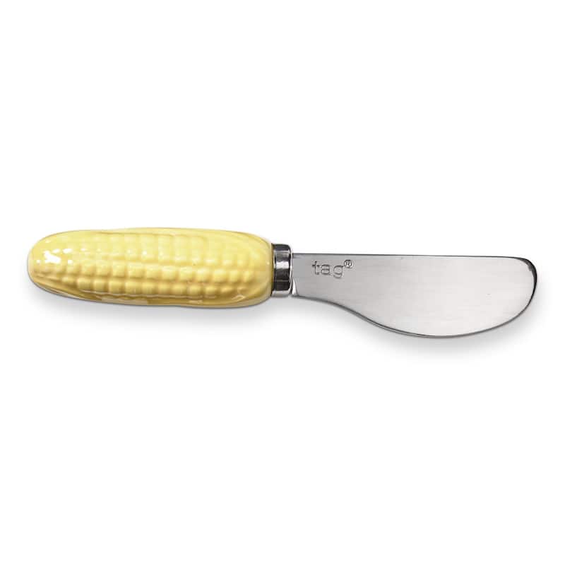 Corn On Cobb Yellow Dolomite Cheese Fruit Spreader, .9L x .9W x 2.7H