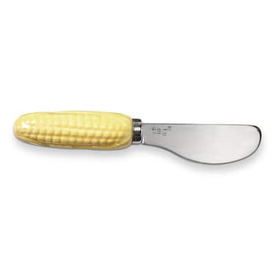 Corn On Cobb Yellow Dolomite Cheese Fruit Spreader, .9L x .9W x 2.7H