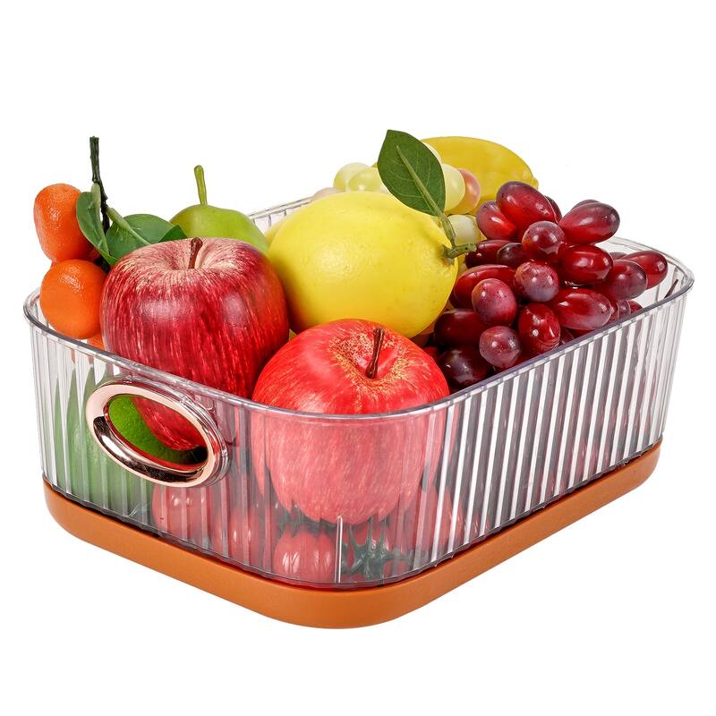 Set of 6 Plastic Storage Bins Organizers Stackable Clear Pantry Organizer Box Containers - Set of 6 - 3.94'Height