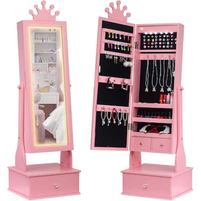 C with Full-Length Mirror and Storage Drawers