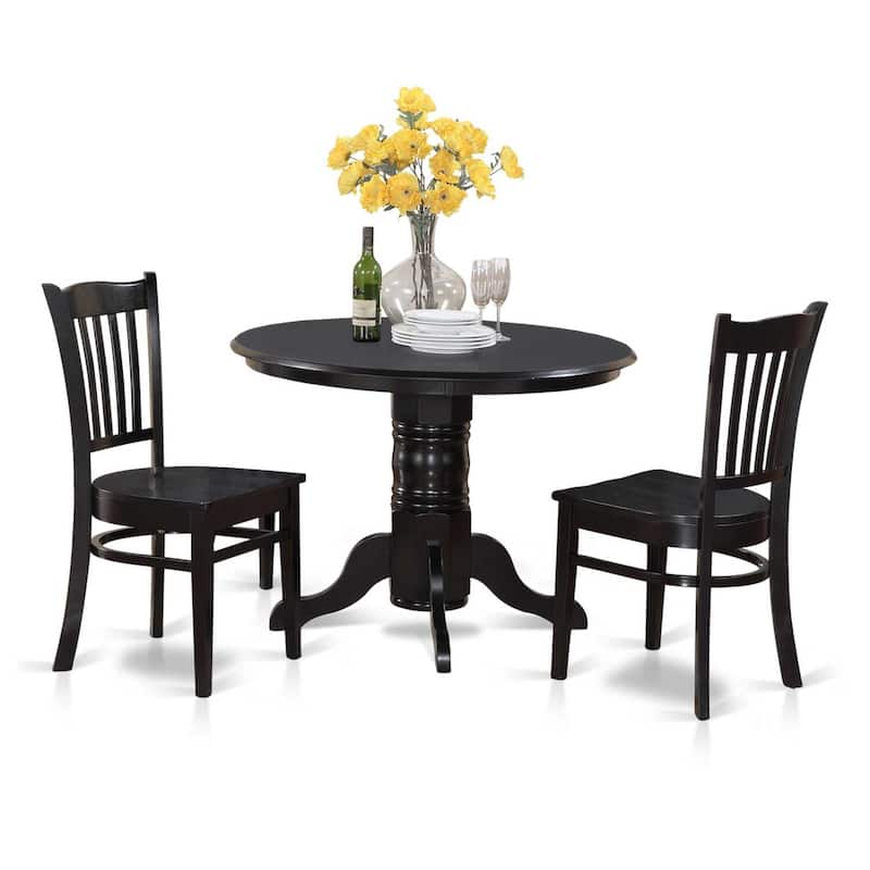 Kitchen Table Set 5 Piece - Round Dining Table with Chairs - Modern Bistro Style Furniture
