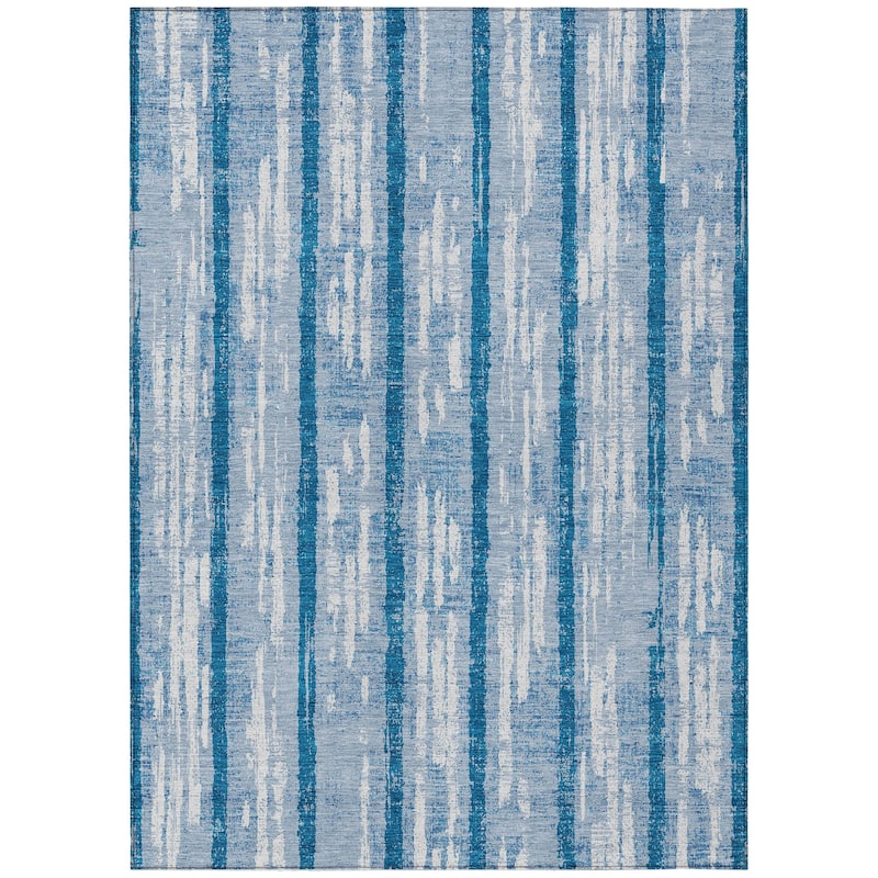 Machine Washable Indoor/ Outdoor Chantille Ombre Stripe Rug