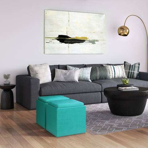 WYNDENHALL Townsend 17 inch Wide Contemporary Square Storage Ottoman