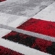 preview thumbnail 2 of 18, Modern Designer Area Rug Checkered with Contour Cut