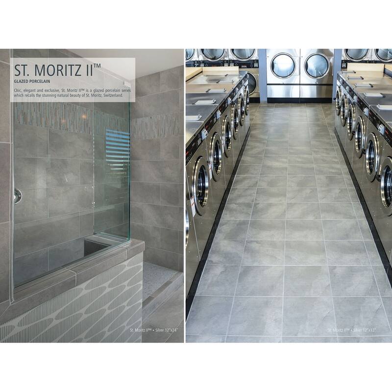 Emser Tile St. Moritz Ii - 3" x 12" Bullnose Floor and Wall Tile -