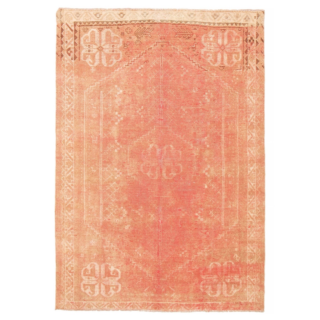 ECARPETGALLERY Hand-knotted Antalya Vintage Red Wool Rug - 5'10 x 8'10