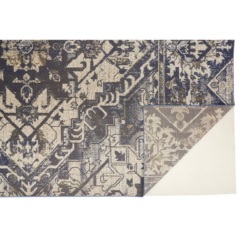 Hurst Vintage Medallion Oriental Transitional Area Rug