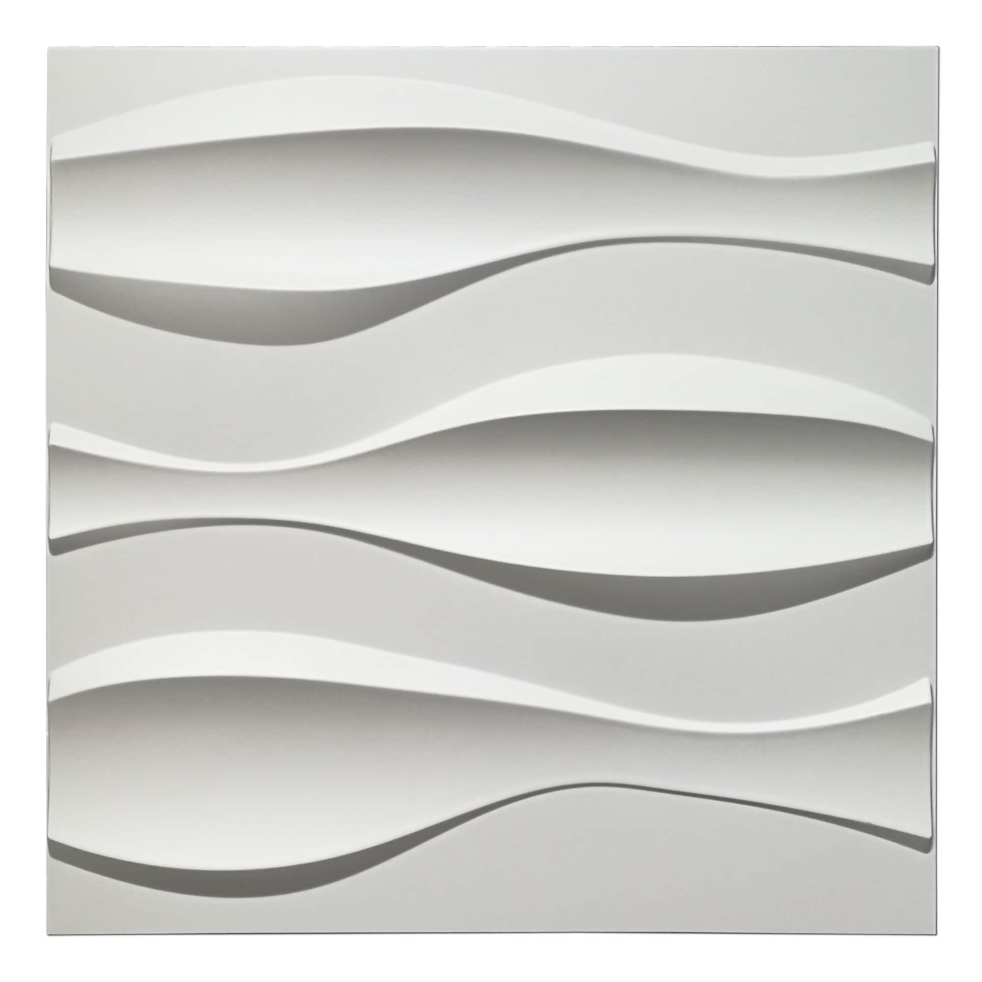 Art3d PVC Wave Board Textured 3D Wall Panels,19.7 x 19.7 (12 Pack) - On  Sale - Bed Bath & Beyond - 31681539