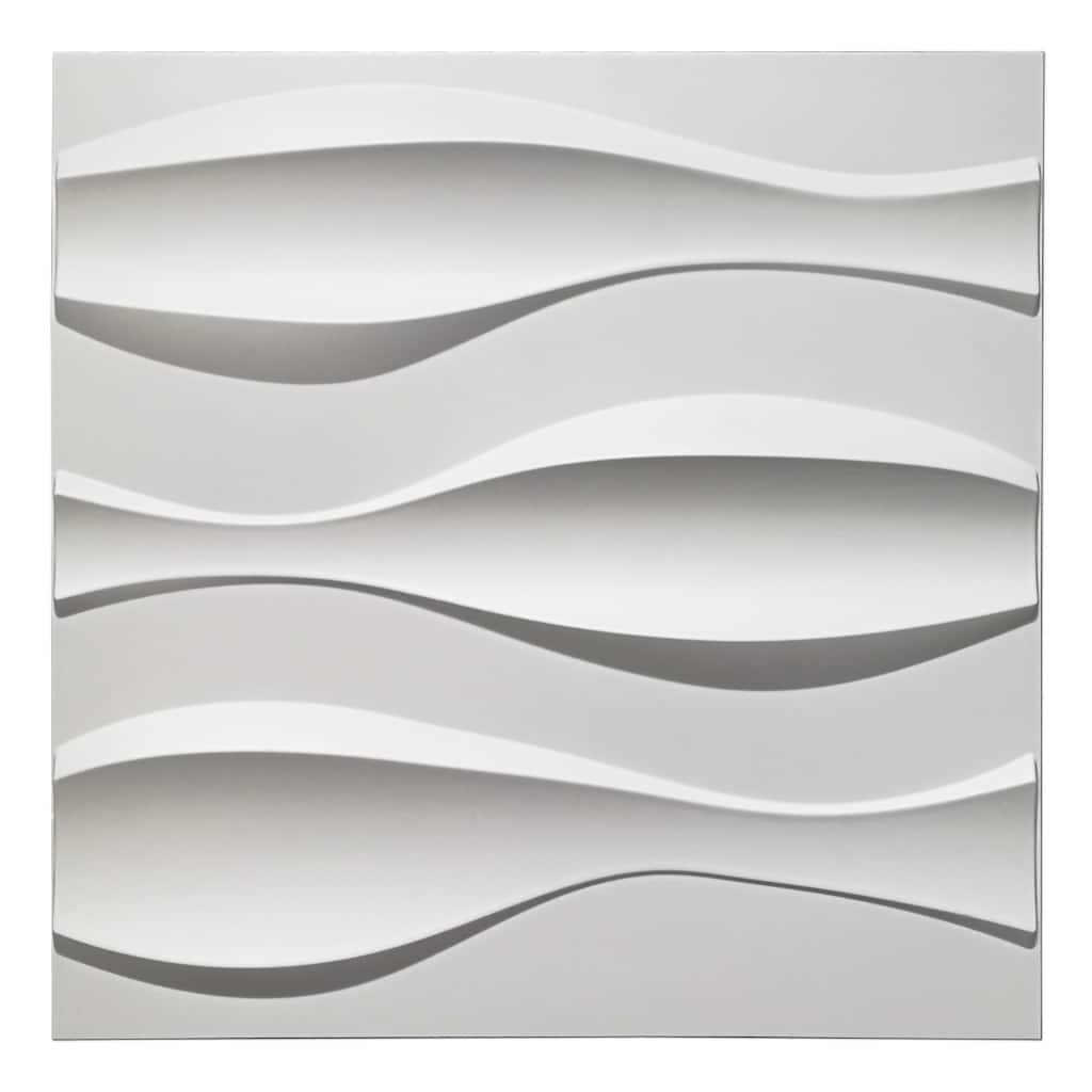 Art3d 3D Wall Panels PVC Wave Design III (32 Sq.Ft)