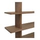 preview thumbnail 4 of 16, NADAAL STUDIOS Thalor Bookshelf, Large Dark Oak with Bullnose Vertical Supports, Rounded Edges Metal Detail, Dark Brown