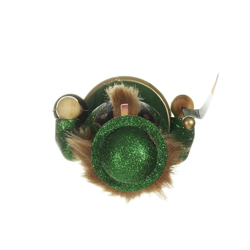 Leprechaun with Irish Flag Christmas Nutcracker - 8"