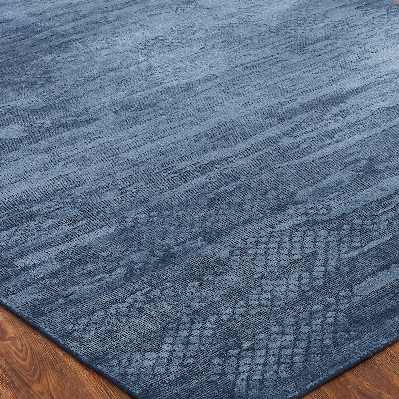 Handmade Blue Area Rug