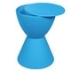 preview thumbnail 121 of 143, Boyd Round Side Table with Ribbed Design Base - Accent Hourglass End Table with Removable Lid for Living Room & Bedroom