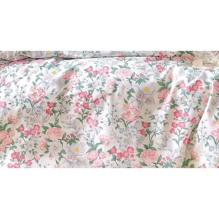 Ivy Bella Pink Floral 100% Cotton Reversible Comforter Set