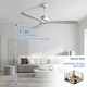 preview thumbnail 27 of 51, 60 Inch Solid Wood Ceiling Fan with Light and Remote, Reverse Functions, Integrated Light Optional