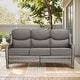 preview thumbnail 71 of 187, Outdoor Patio Sofa Swivel Chair with 6-Inch Thick Cushions Set Only Sofa - Grey Wicker Grey Cushion