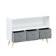 preview thumbnail 6 of 17, Kids bookcase with Collapsible Fabric Drawers