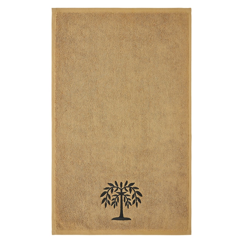 Black Willow Tree Tan Hand Towel Set of 2 16x26