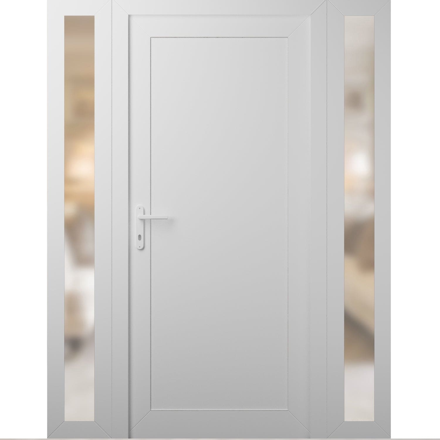 VDOMDOORS Manux 8111 White Silk uPVC Exterior Door
