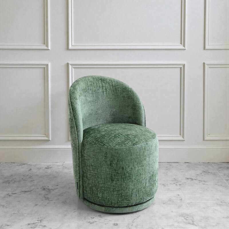 Modern Armless 360-Degree Swivel Dining Chair Barrel Chair