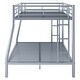 preview thumbnail 26 of 52, Metal Bunk Bed with 2 Built-in Ladders, Twin XL Over Queen/Full XL Over Queen Heavy Duty Bunk Bedframe with Guardrails for Kids