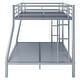 preview thumbnail 51 of 50, Twin XL over Queen/Full XL over Queen Metal Bunk Bed with 2 Side Ladders and Guardrails, Metal Frame Bunk Bedframe for Kids