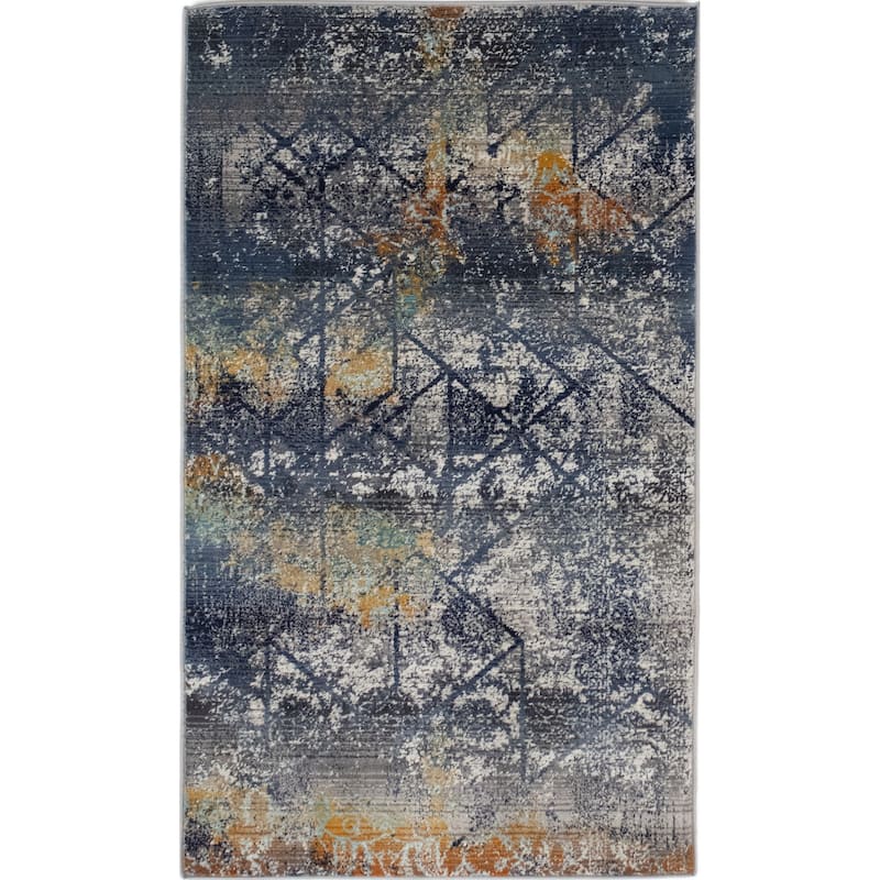Noori Rug Westfield High-low Claudine Rug - 3'11" x 5'9" - Blue/Grey